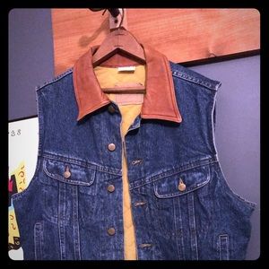 Vintage 70’s GAP Denim Vest (Leather Collar)